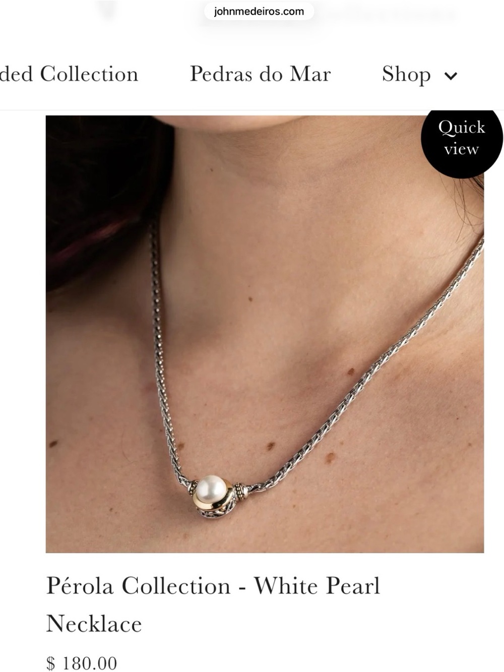 John Medeiros - Perola Collection - White Pearl Necklace - Picture 5 of 5